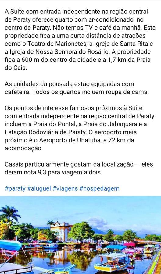Suite Simples Com Entrada Independente Na Regiao Central De Парати Екстериор снимка